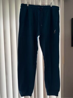 Kangol Men's Dark Blue Elastic Waist Joggers